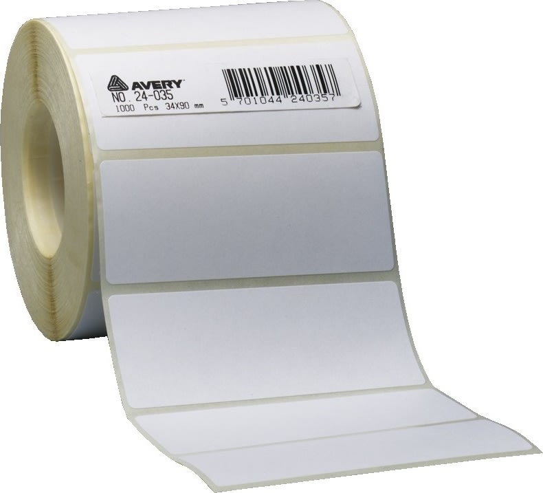 Avery Etiketter på rulle | 50x102 mm | 1000 stk.