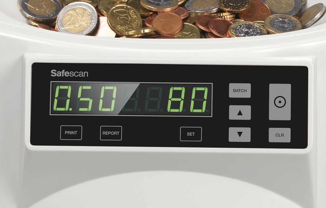 Safescan 1250 DKK mønttæller og møntsortering