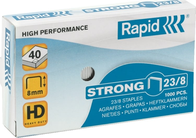 Rapid Strong Hæfteklamme | 23/8 | 1000 stk.