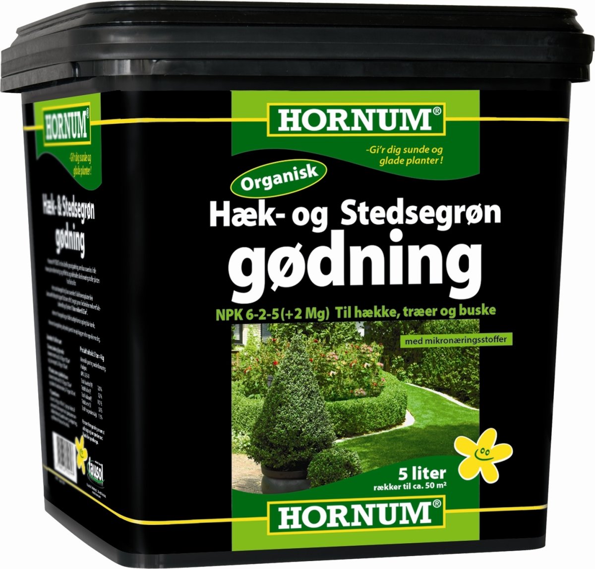HORNUM Hæk- og stedsegrøngødning, 5L, 50 m2