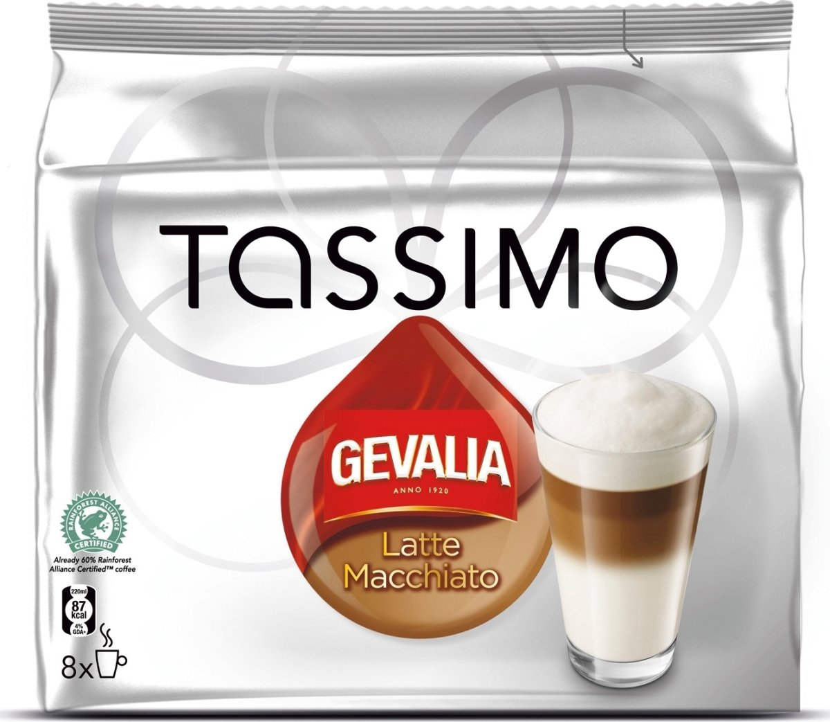 Tassimo Gevalia Latte Macchiato, 8 stk.