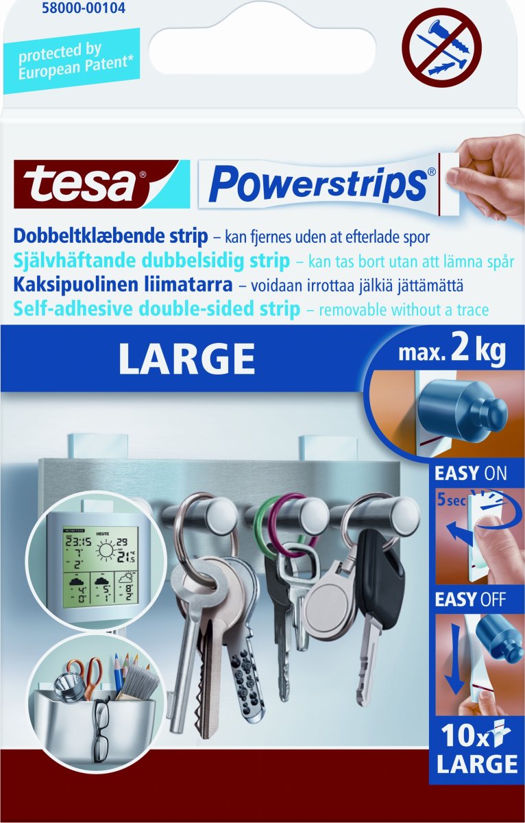 tesa Powerstrips Large | 10 stk.