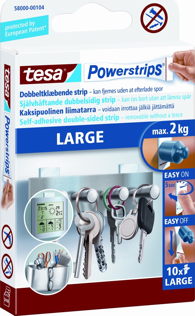 tesa Powerstrips Large | 10 stk.