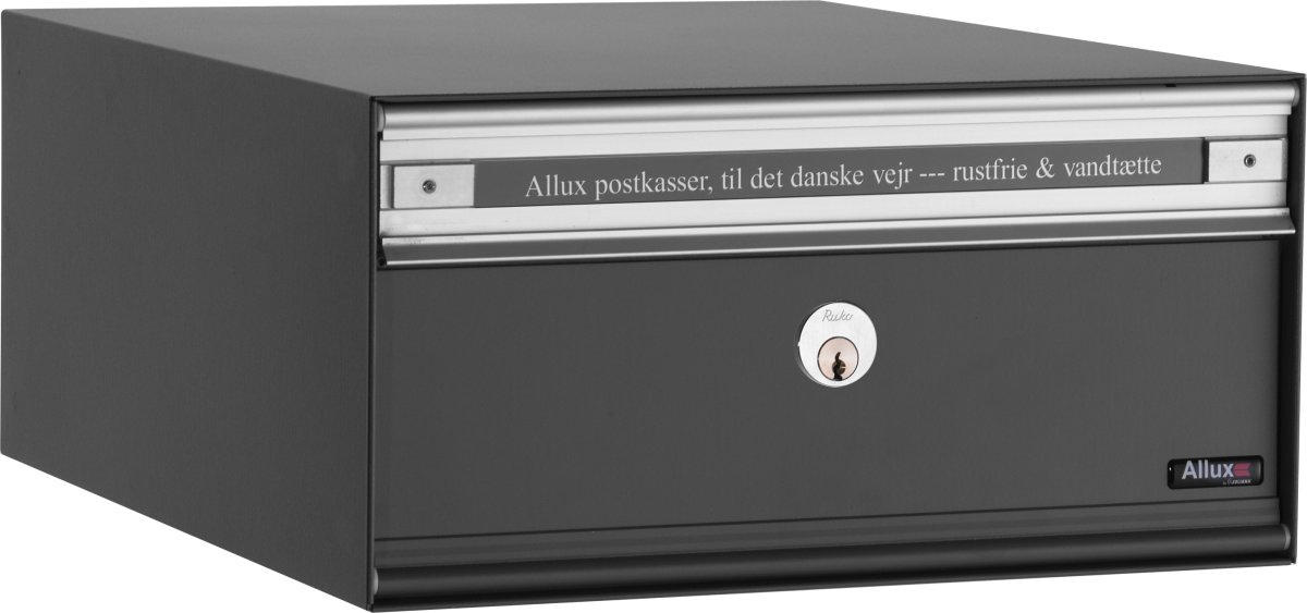 Allux PC1 Systempostkasse, antracit stål, front