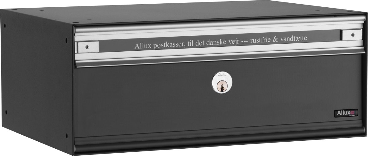 Allux PC2 Systempostkasse, antracit stål, front