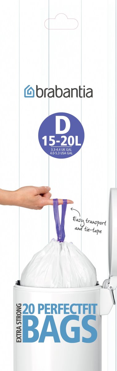goal purity Pen pal Brabantia Affaldspose D, 15 liter, 20 stk. købes her! | Lomax A/S