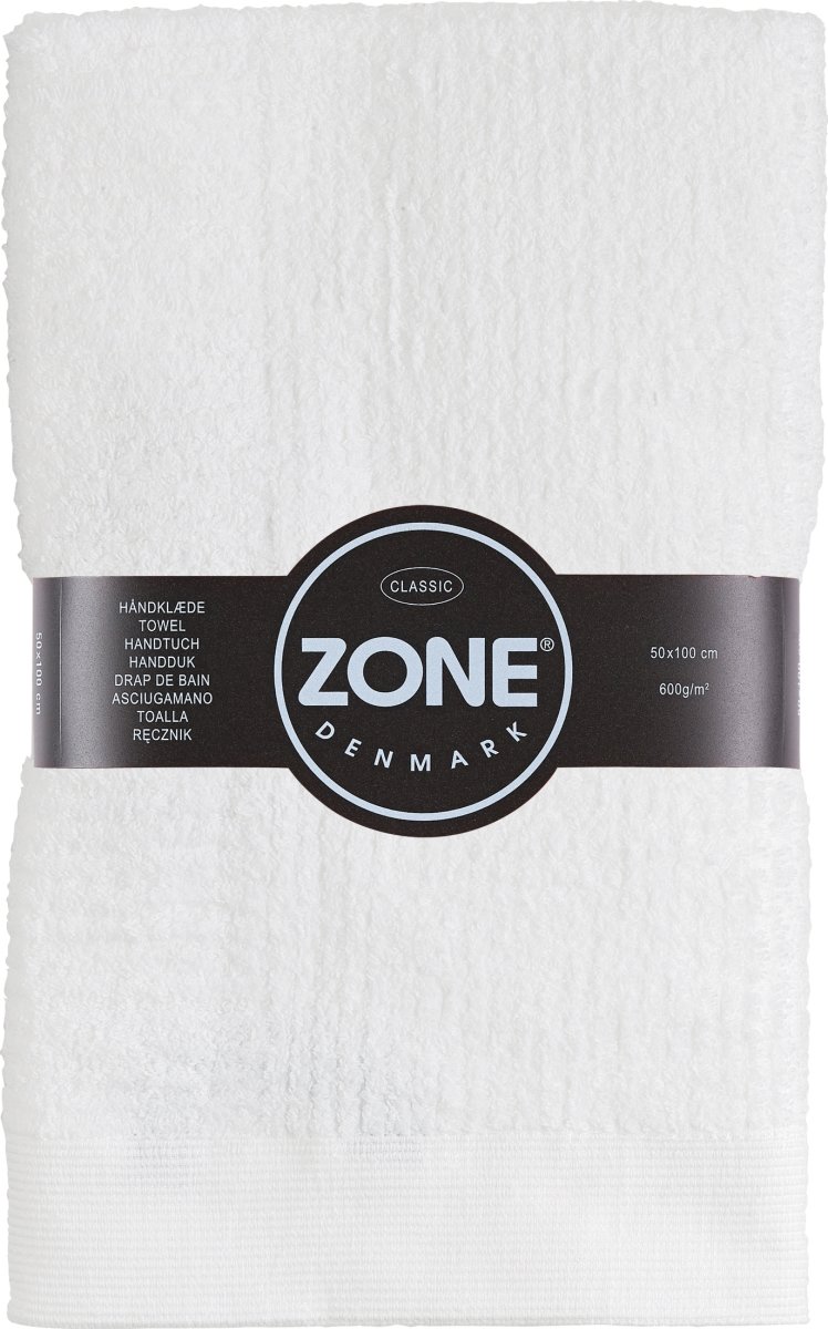Zone Classic håndklæde 50x100cm, hvid