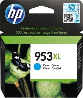 HP no 953XL F6U16AE blækpatron, cyan, 1450s.