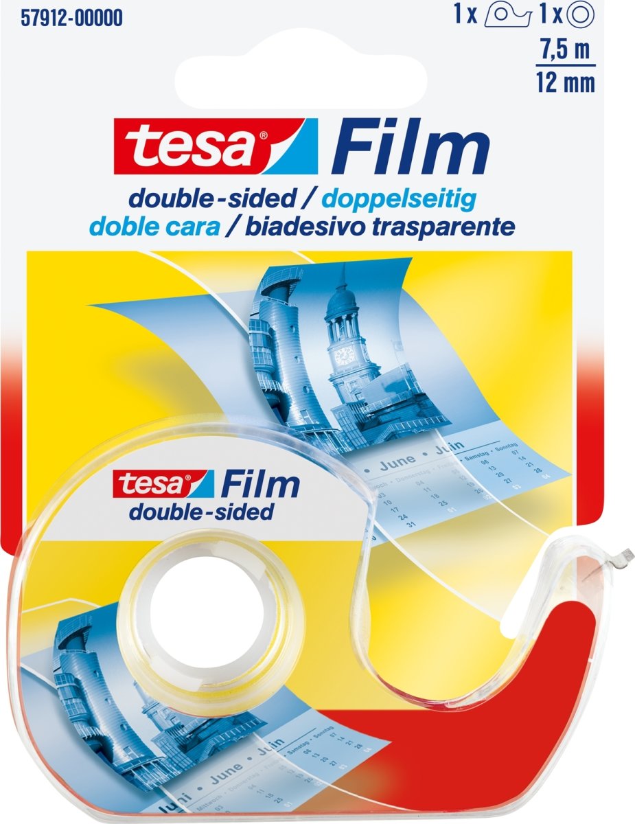 tesa Dobbeltklæbende tape inkl. dispenser
