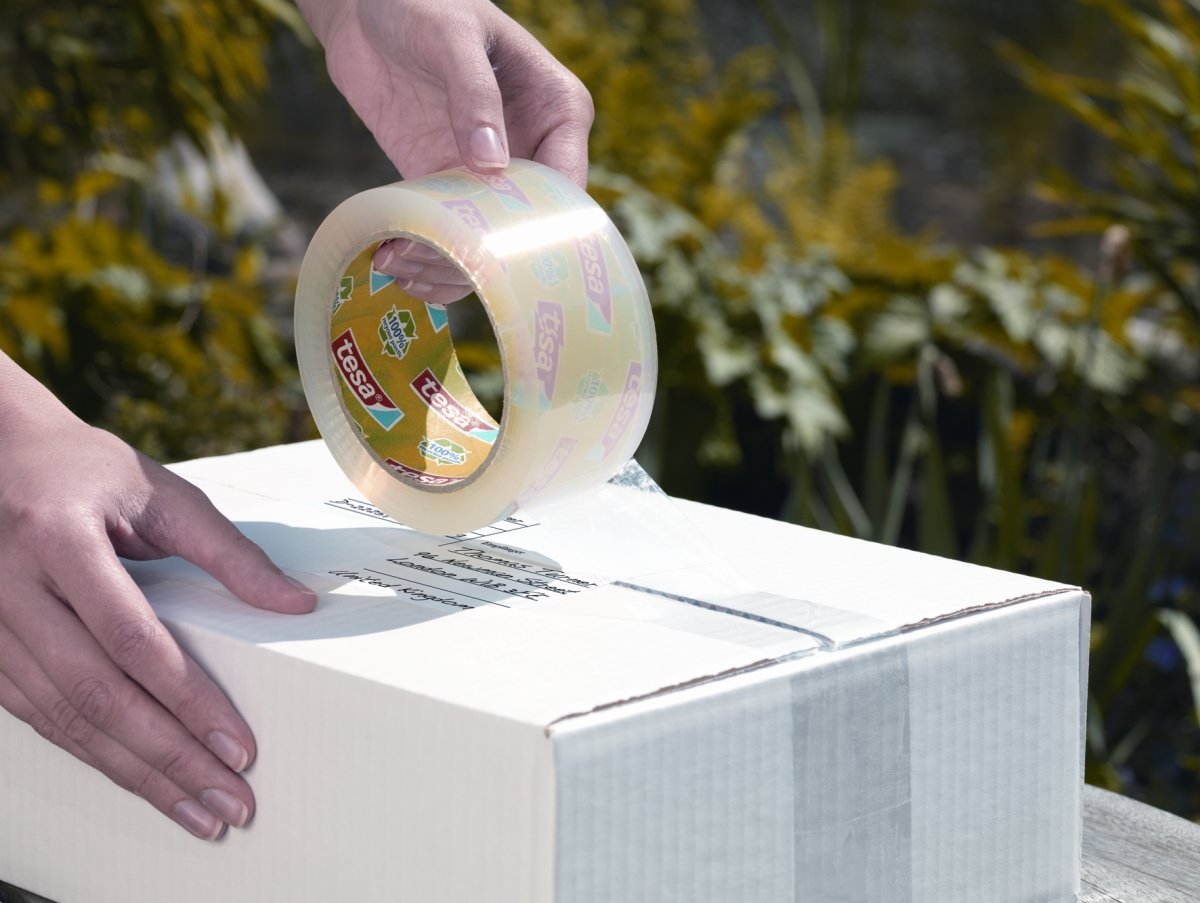 tesa ecoLogo Pakketape | S | 50mm x 50m | Klar