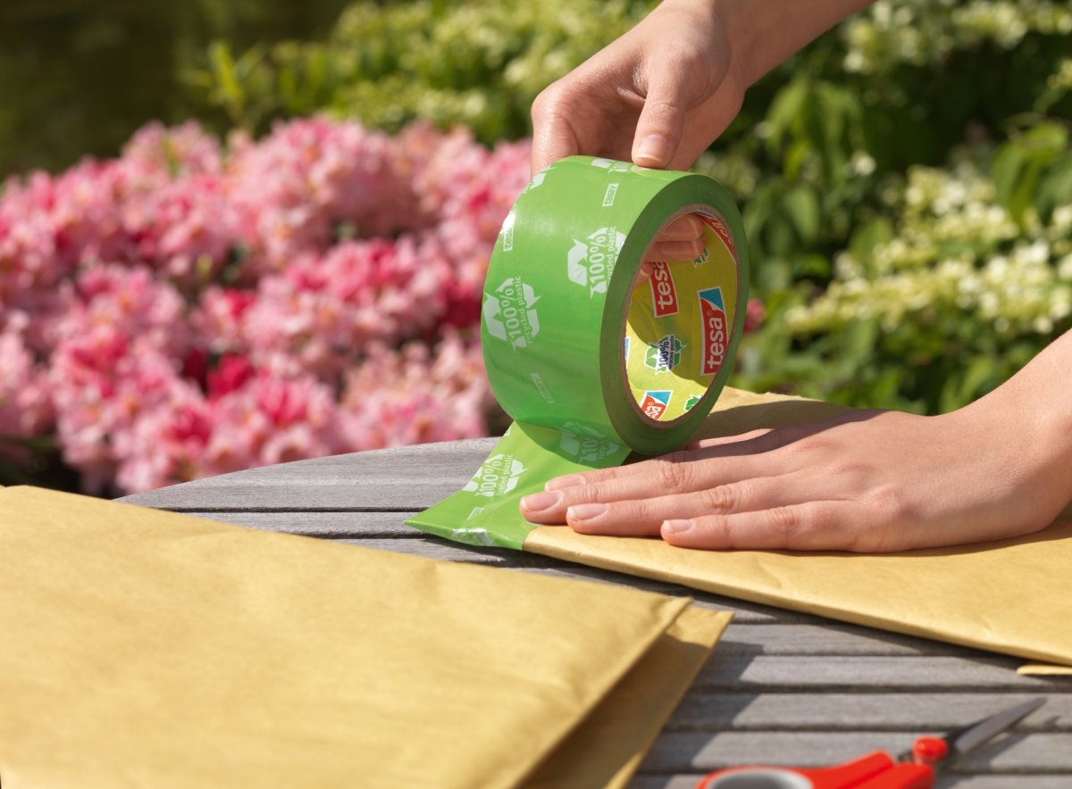 tesa ecoLogo Pakketape | S | 50mm x 50m | Grøn