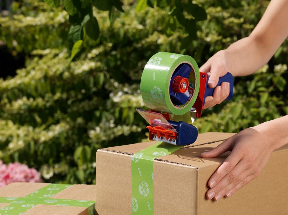 tesa ecoLogo Pakketape | S | 50mm x 50m | Grøn