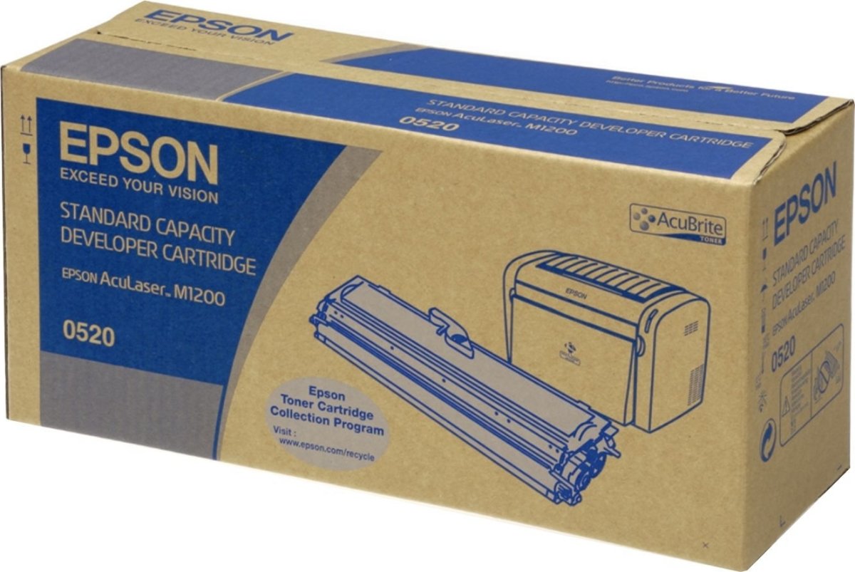 Epson C13S050520 lasertoner, sort, 1800s