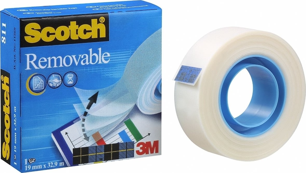 3M Scotch Magic Tape 811 | Aftagelig | 19mm | 33m