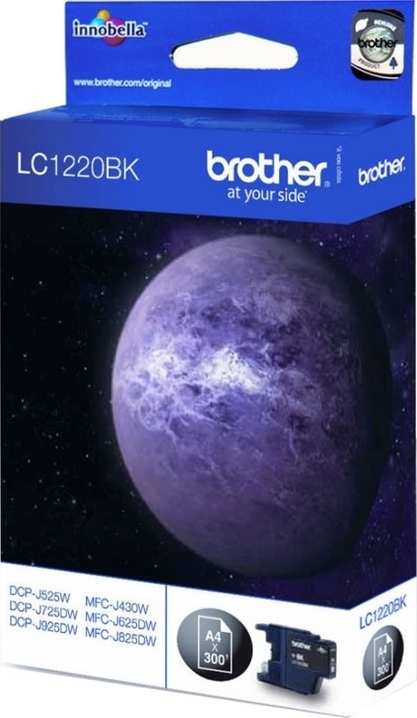 Brother LC1220BK blækpatron, sort, 300s