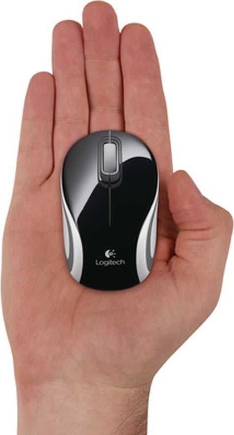 Logitech Wireless Mini Mouse M187, sort