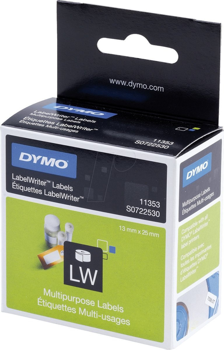 Dymo LW universal-etiket 13x25 mm