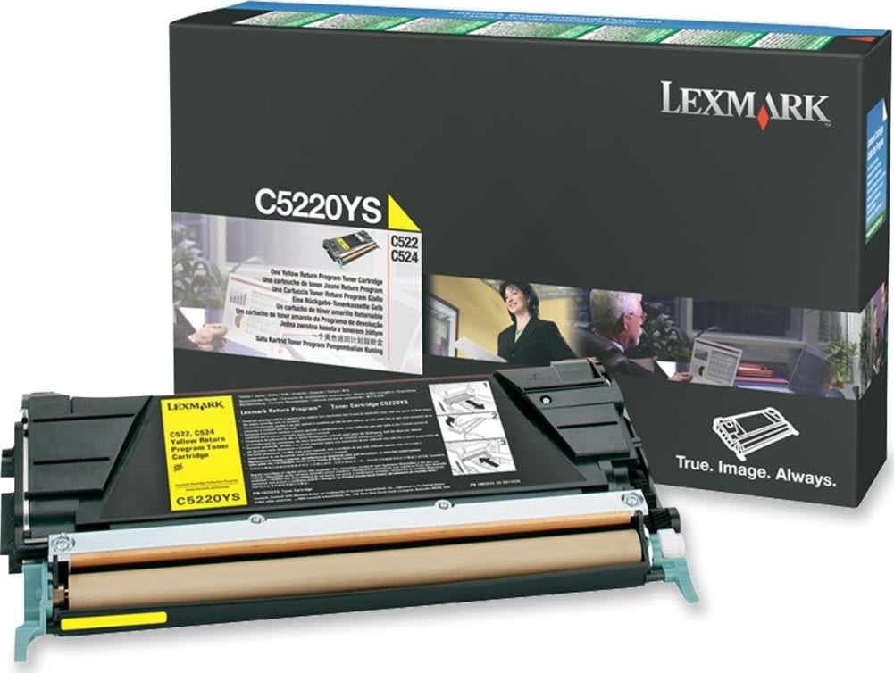 Lexmark 00C5220YS lasertoner, gul, 3000s