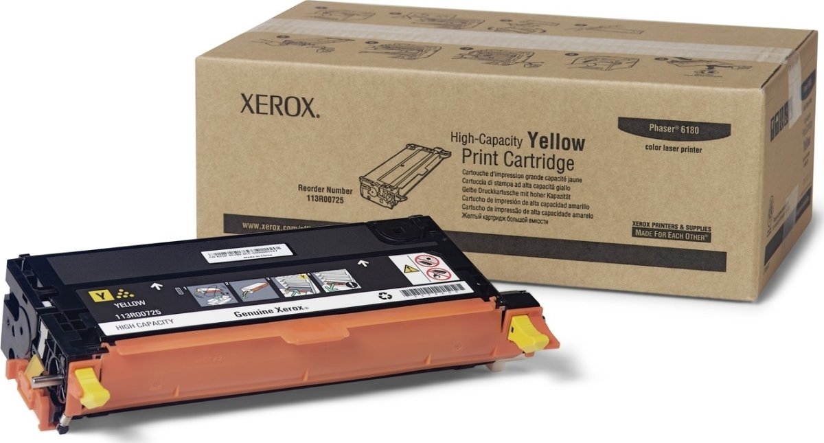 Xerox 113R00725 lasertoner, gul, 6000s