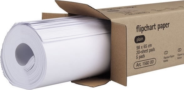 Legamaster Flipoverpapir, blank, 98x65 cm, 20 ark