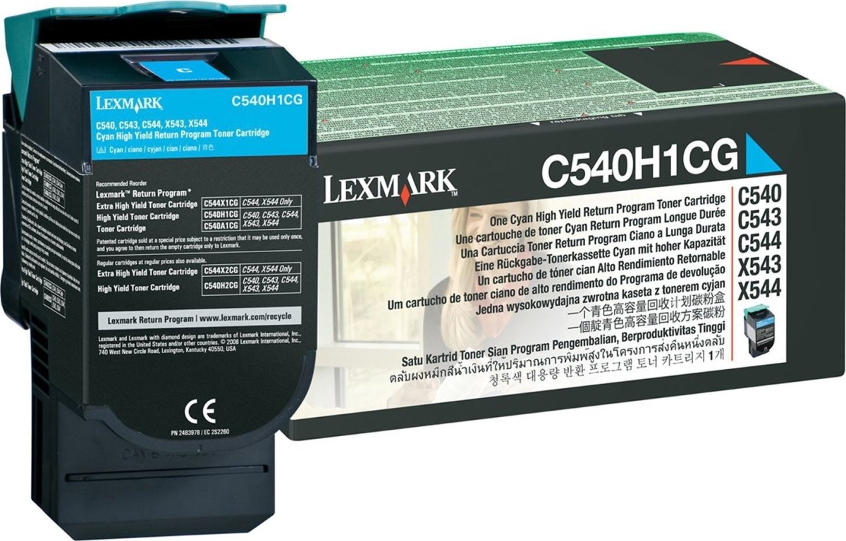 Lexmark 0C540H1CG lasertoner, blå, 2000s