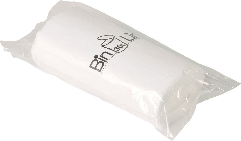 Spandeposer m/stjernebund 30L, 47x84cm, 10my, Hvid