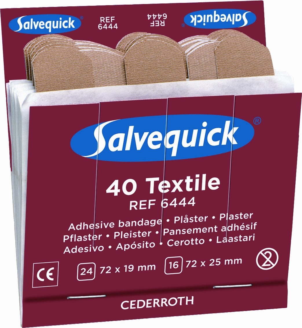 Salvequick Tekstil plaster, 40 stk. ass
