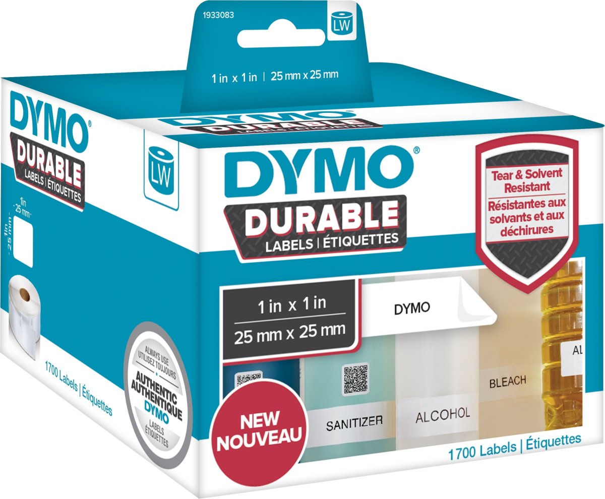 Dymo LabelWriter Durable etiketter str. 25 x 25 mm