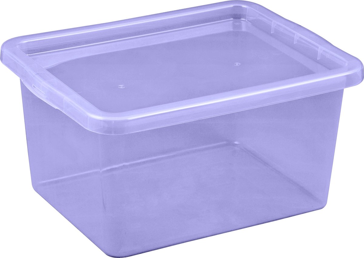 Basic plastboks inkl låg, 20 liter, Klar
