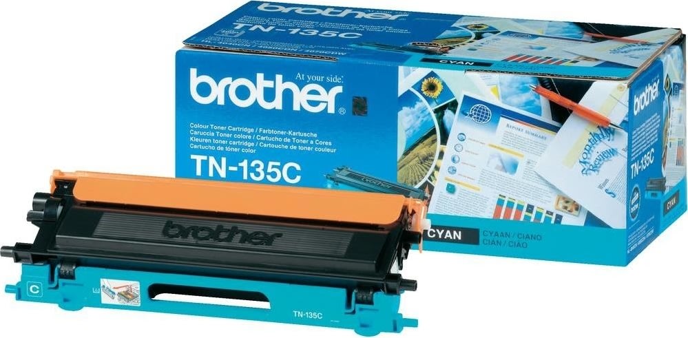 Brother TN135C  lasertoner, blå, 4000s