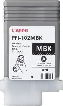 Canon PFI-102MBK blækpatron, sort, 130ml