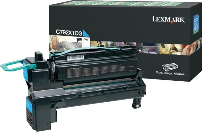 Lexmark C792X1CG lasertoner, blå, 20000s