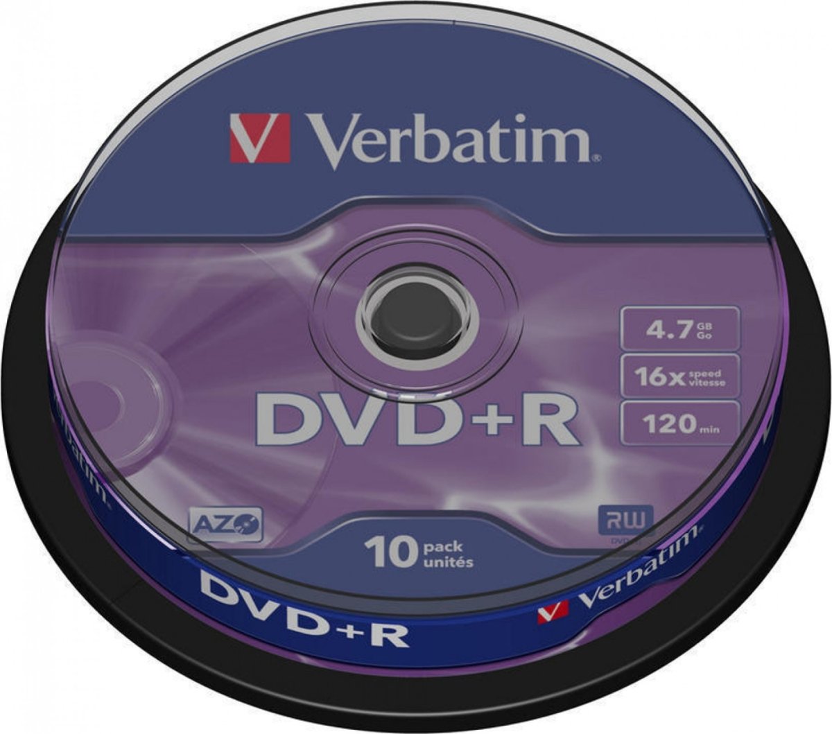 Verbatim DVD+R 16x 4,7GB spindel, 10 stk