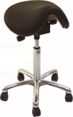 CL Dalton sadelstol, sort, kunstlæder, 58-77 cm