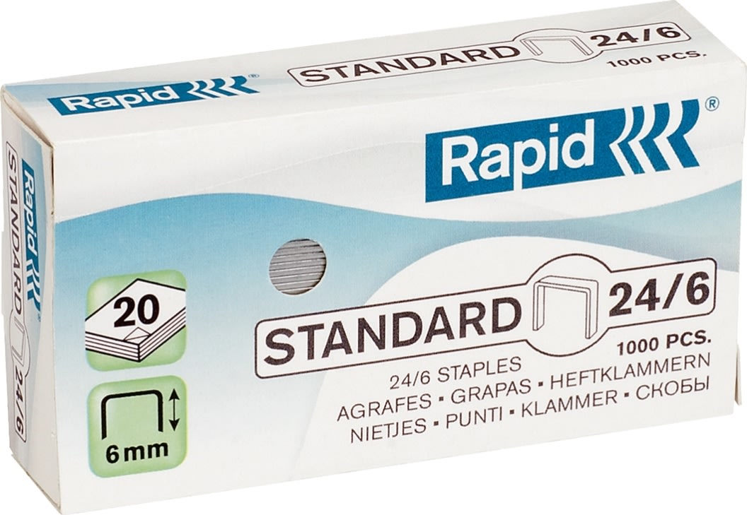 Rapid Standard 24/6 Hæfteklammer, 1000 stk.
