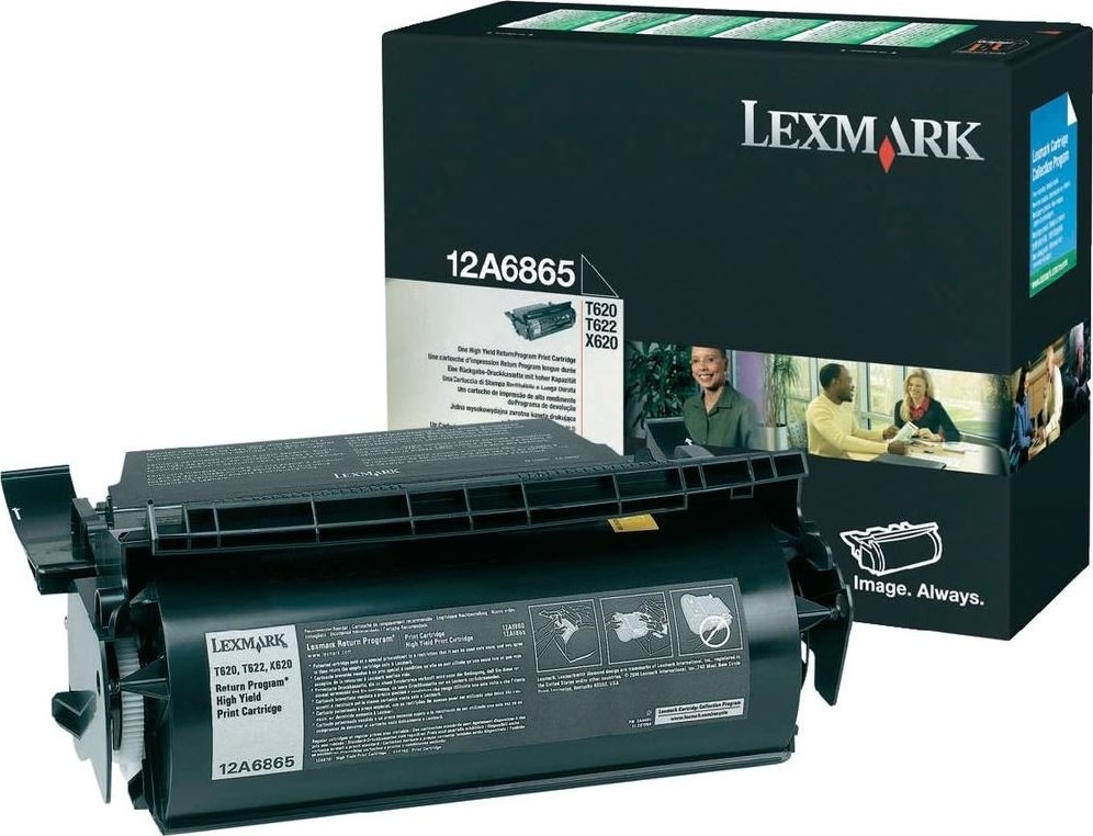Lexmark 12A6865 lasertoner, sort, 30000s