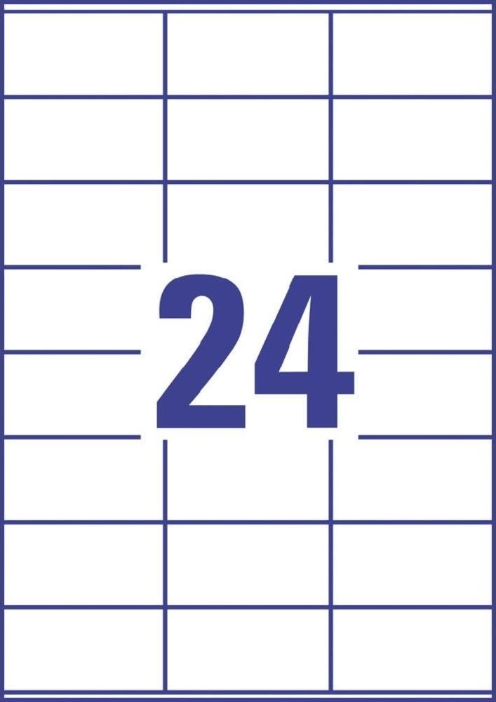 Avery 18022 kopietiketter, 33,9 x 70mm, 2400stk