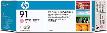 HP nr.91/C9471A blækpatron, lys rød, 775ml