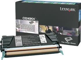 Lexmark 00C5240KH lasertoner, sort, 8000s
