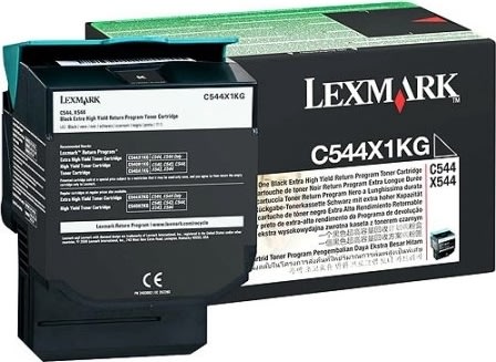 Lexmark 0C544X1KG lasertoner, sort, 6000s