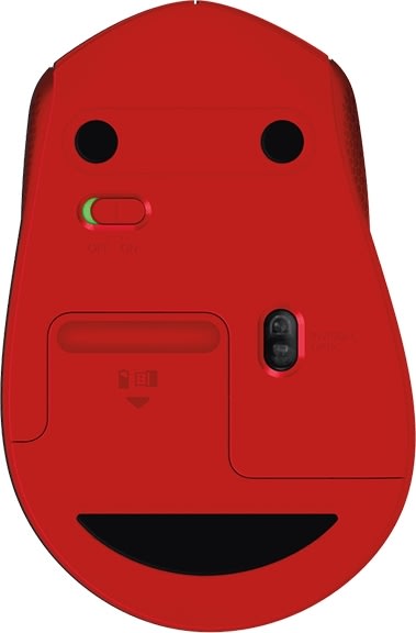 Logitech M330 Silent Plus mus, rød
