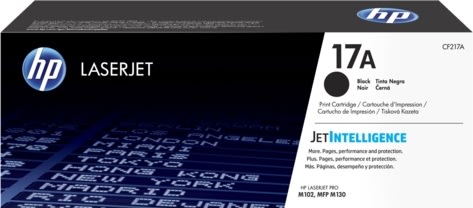 HP no 17A CF217A LaserJet lasertoner, sort, 1.600s