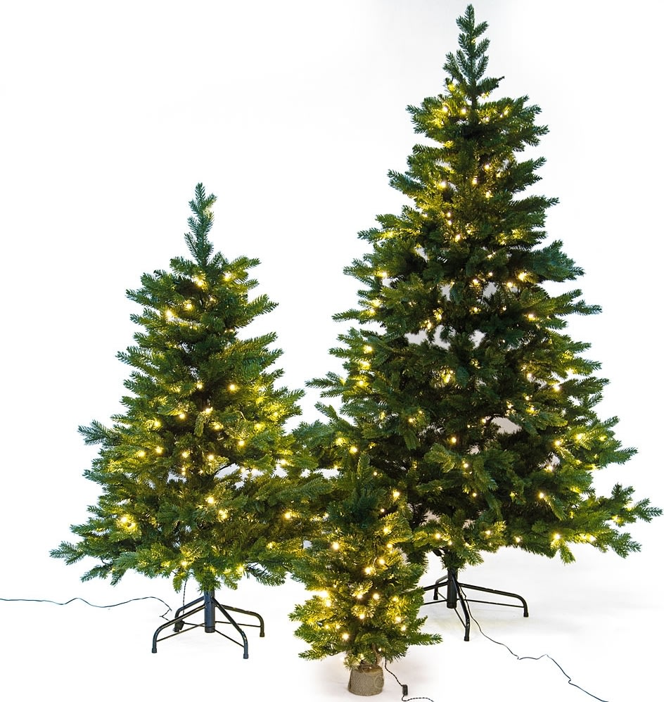 Juletræ LUX inkl. LED lys - 180 cm, Grøn