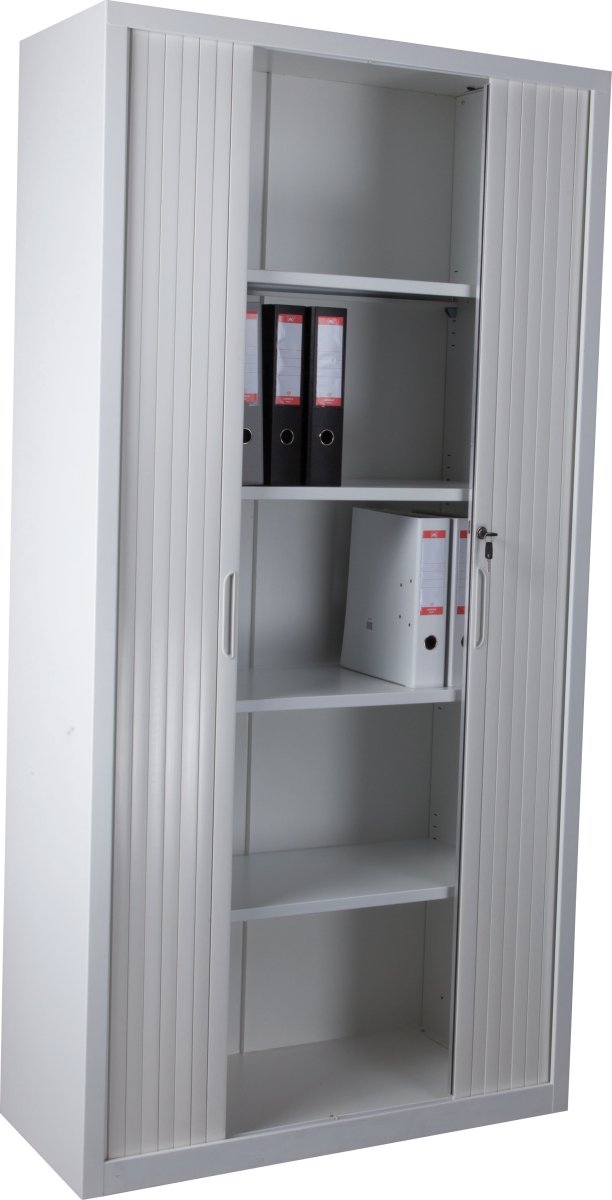 Jalousiskab 1990x1000x435 mm, Stål, Hvid