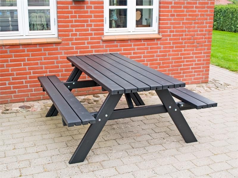 Plus Klassisk bord-bænkesæt, Sort