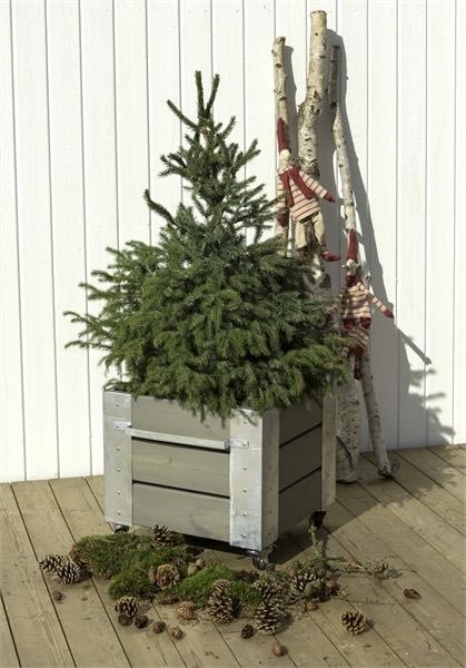 Plus Cubic Blomsterkasse 46x50x45, Gråbrun