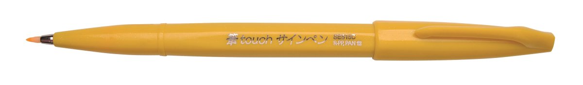 Pentel Brush Sign Pen Fineliner | Gul