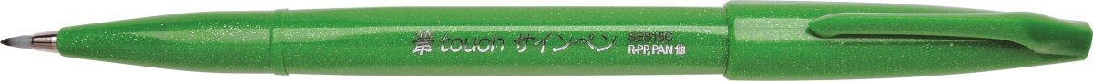 Pentel Brush Sign Pen Fineliner | Grøn