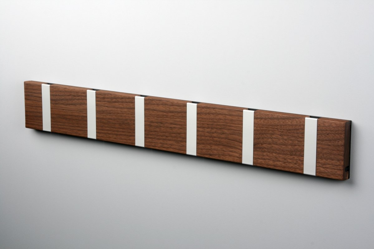 KNAX 6 knagerække, vandret, valnød/grå