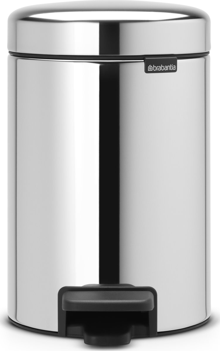 Brabantia NewIcon Pedalspand 3 L, brilliant steel